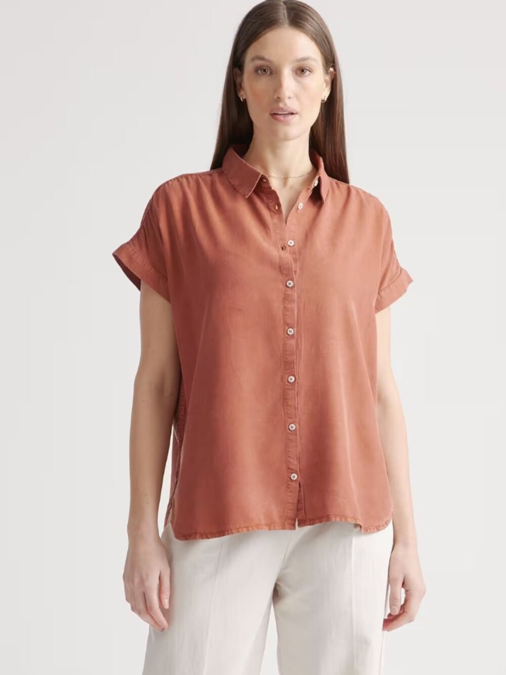 Quince Vintage Wash Tencel Camp Shirt